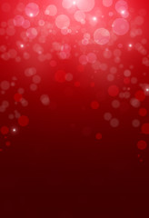 Christmas abstract red background with bokeh light.