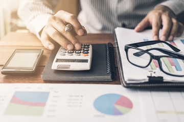 Businessman working on Desk office