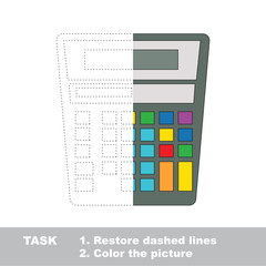 Vector trace educational game for preschool kids.
