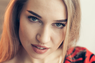 Beautiful woman portrait close up