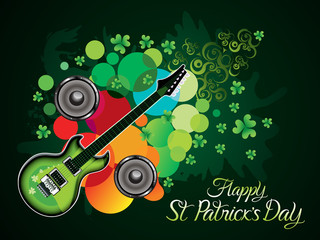 abstract artistic st patricks music background