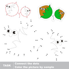 Vector trace educational game for preschool kids.