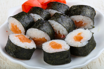 Roll with salmon