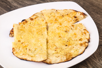 Naan with cheese and garlic