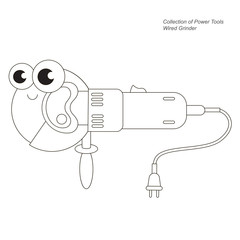 Cartoon outlined object.