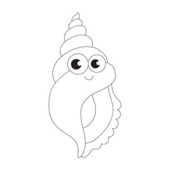 Cartoon outlined object.