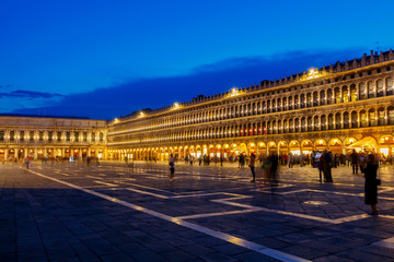 Venice. Saint Mark's Square at night.