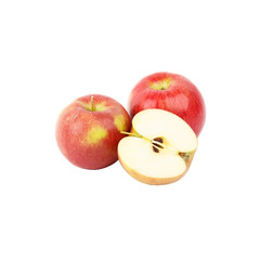 Naklejka na ściany i meble Red apples, isolated on the white