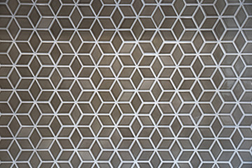 rhombus patterned tile : illusion of cube