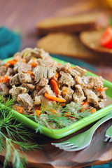 Fried meat with vegetables