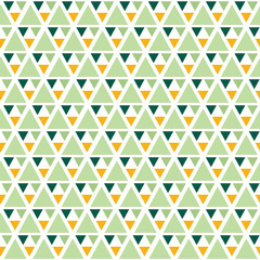 Seamless vector triangle pattern in light green and yellow colors.