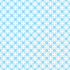 Seamless vector symmetrical grid pattern with stars in blue color on white background.
Endless texture for documents, textile, wrap or wallpaper.
