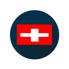 Flag of Switzerland white background