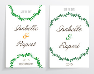 Obraz premium Set of wedding cards