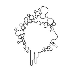 figure paint stains icon, vector illustraction design