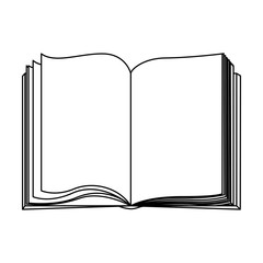 figure book open icon, vector illustraction design image