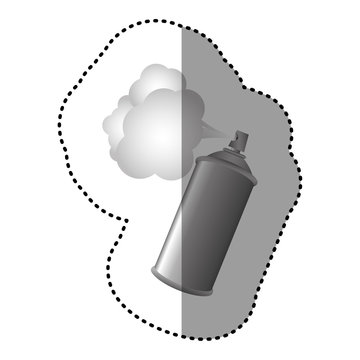 gray aerosol sprays with cloud icon, vector illustraction design