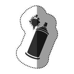 black aerosol sprays with a stain icon, vector illustraction design