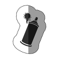 black aerosol sprays with a stain icon, vector illustraction design
