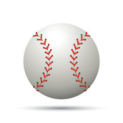 Vector of baseball isolated on white background.