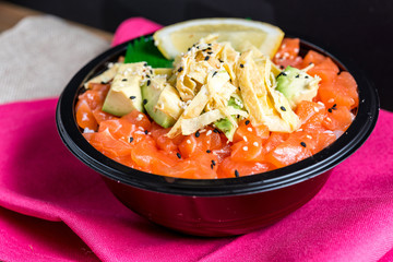 japanese food Mix Sashimi Chirashi Rice Bowl