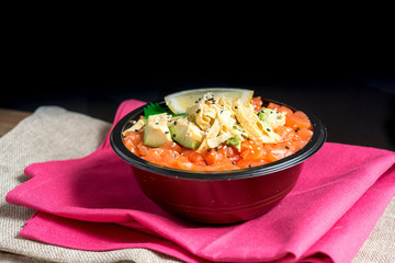 japanese food Mix Sashimi Chirashi Rice Bowl