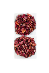 Red beans isolated on white background