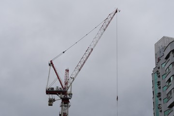 建築中のクレーン