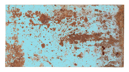 Old and grunge vintage metal texture isolated on white.