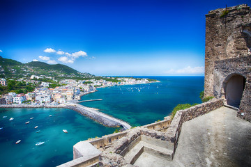 Ischia dal castello aragonese - obrazy, fototapety, plakaty