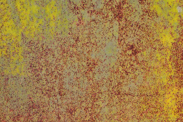 Texture of old rusty metal with remnants of paint