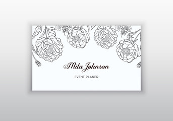 Business card template, design element. Can be used also for greeting cards, banners, invitations,flayers, posters.