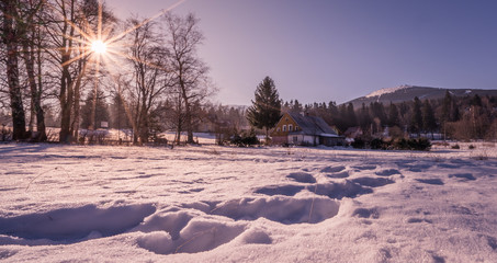 Winter landscape in Szklarska Poreba