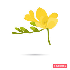 Freesia branch color flat icon for web and mobile design