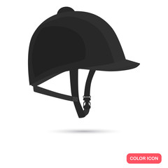 Jockey hat color flat icon for web and mobile design