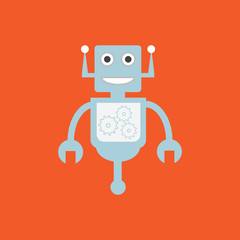 Robot icon vector. Artificial intelligence elements AI vector