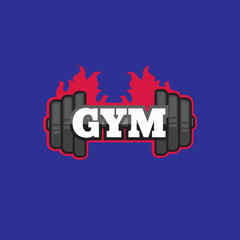 Fitness emblem, label, badge logo Gym club