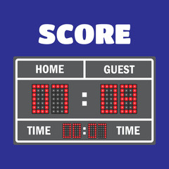Sport vector scoreboard. Score game display vector