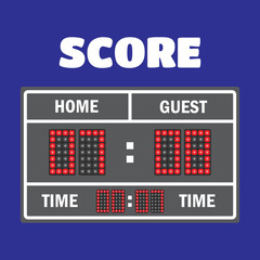 Fototapeta premium Sport vector scoreboard. Score game display vector