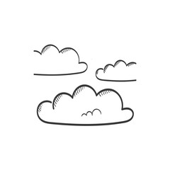 Overcast icon vector sketch