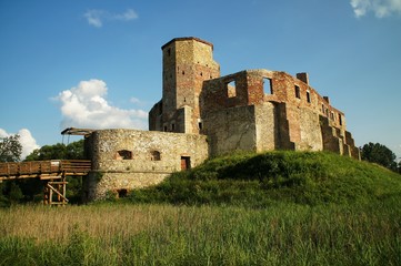 Castle ruins in Siewierz, Silesia, Poland