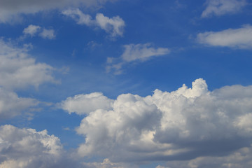 White clouds and rain clouds