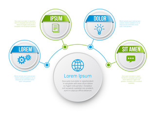 Infographics with steps or options