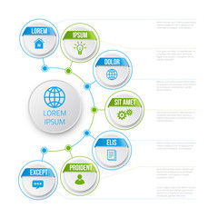 Infographics with steps or options
