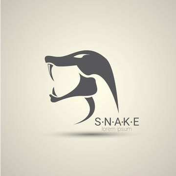 vector angry dangerous snake logo design