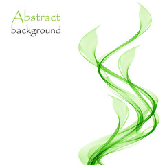 Abstract background with green waves