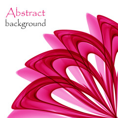 Abstract pink flower on a white background