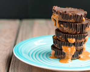chocolate bars with peanut butter