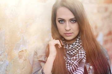 Fototapeta premium Beautiful brunette portrait