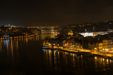 Fototapeta na wymiar Scenic Porto city during night time